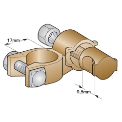 Klema minus MTA mosiężna M8 skręcana MTA1506260